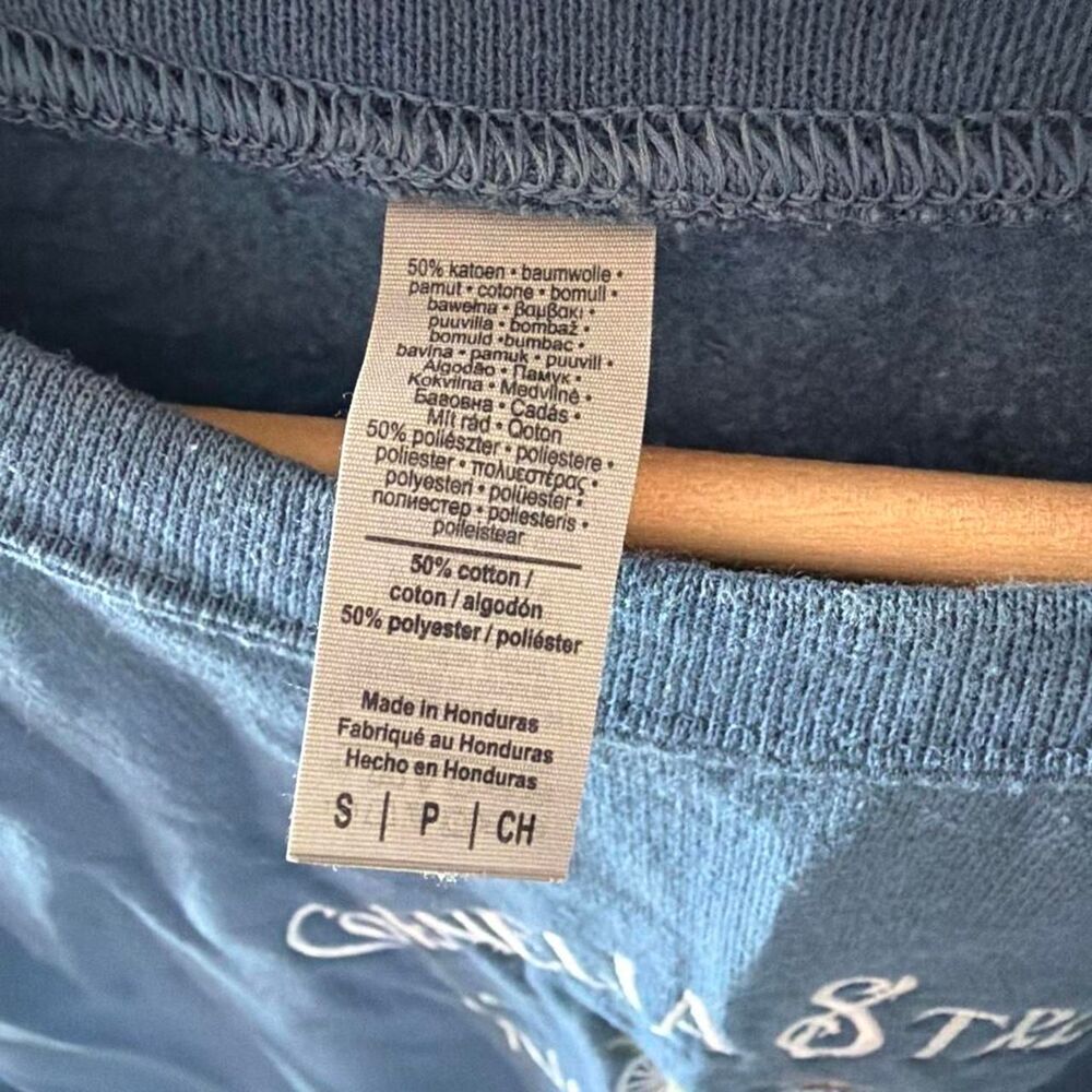 Cornelia Street New York Embroidered Crewneck Sweatshirt Blue Women's Size Small - Picture 3 of 5